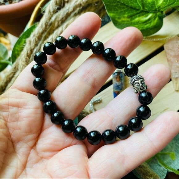 Obsidian Bracelet Orgone Pendulum Pendant Bundle - Picture 2 of 4